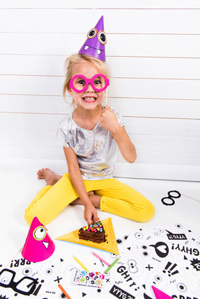 Sombreros para fiestas de monstruos 16cm 6pcs
