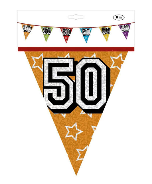 Guirnaldas 50 Años Purpurina 8m