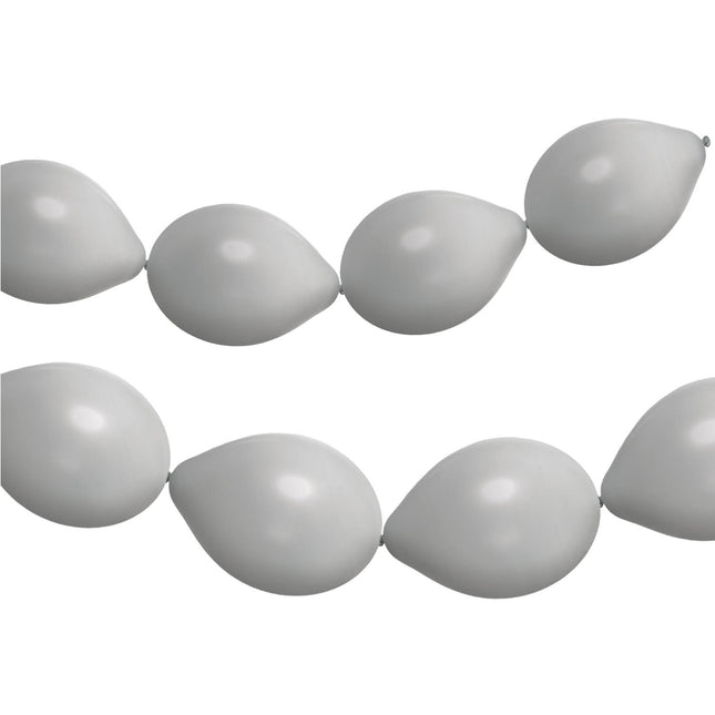Guirnalda de Globos Plateados Metálicos Moondust Silver 3m 8pcs