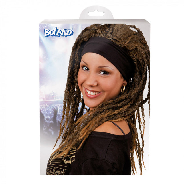 Peluca de rastas con diadema