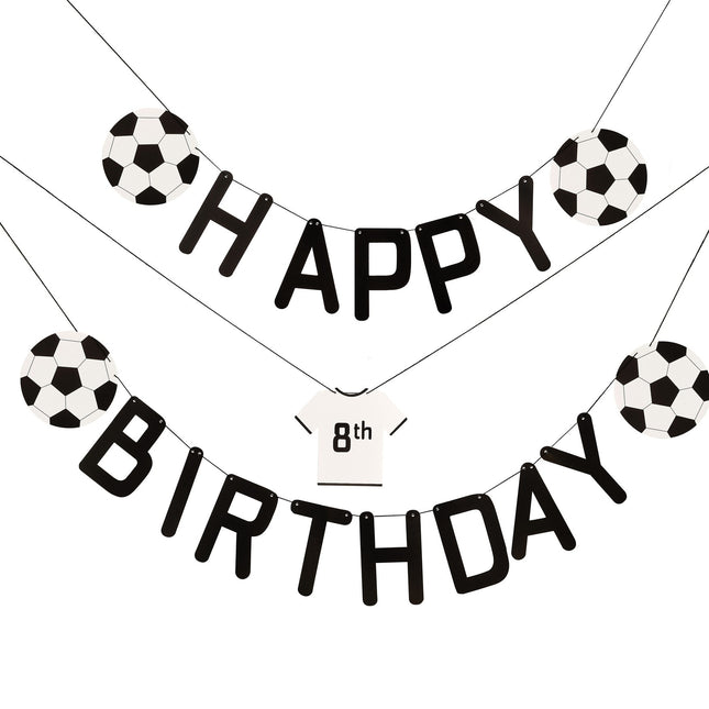 Guirnalda de Letras de Fútbol Feliz Cumpleaños 1,5 m