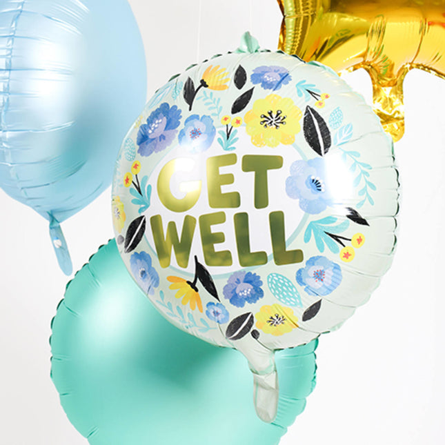 Globo de Helio Get Well Flowers Vacío 45cm