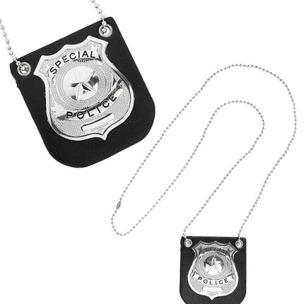 Collar Policía Negro Plata