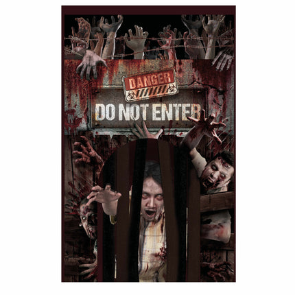 Cortina para puerta de Halloween Dont Enter 2,45m