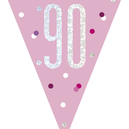 Guirnaldas 90 Años Rosa 2,74 m