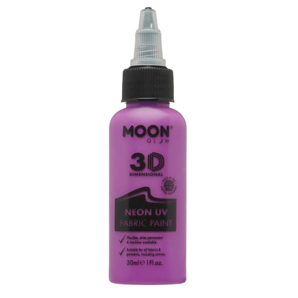 Moon Glow Pintura UV Neón para Telas 30ml Morado Intenso 30ml