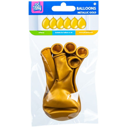 Globos Oro Metálicos 30cm 6pcs