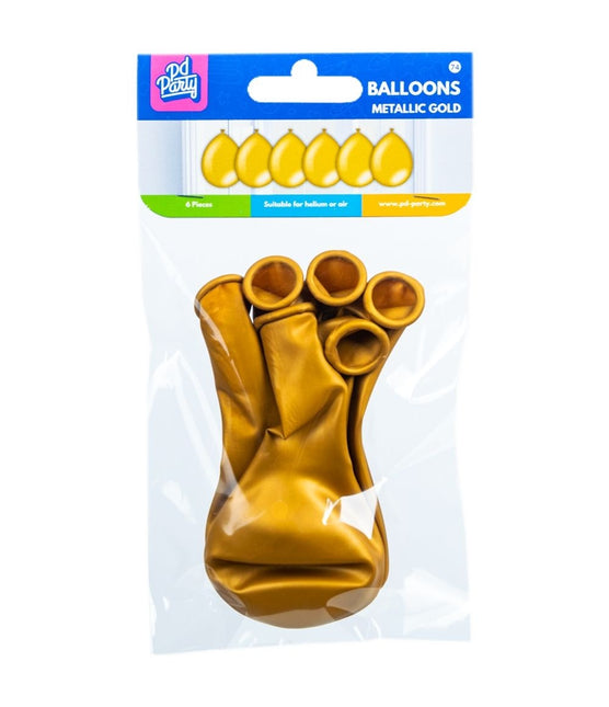 Globos Oro Metálicos 30cm 6pcs