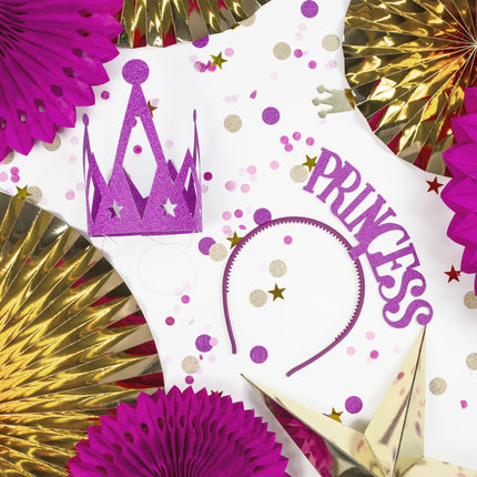 Abanicos de Papel Set Oro 23-40cm 3 piezas