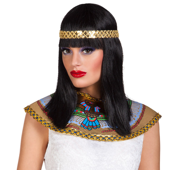 Peluca Cleopatra Con Diadema