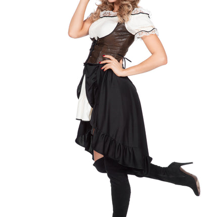 Vestido Vaquera Señoras Con Corsé