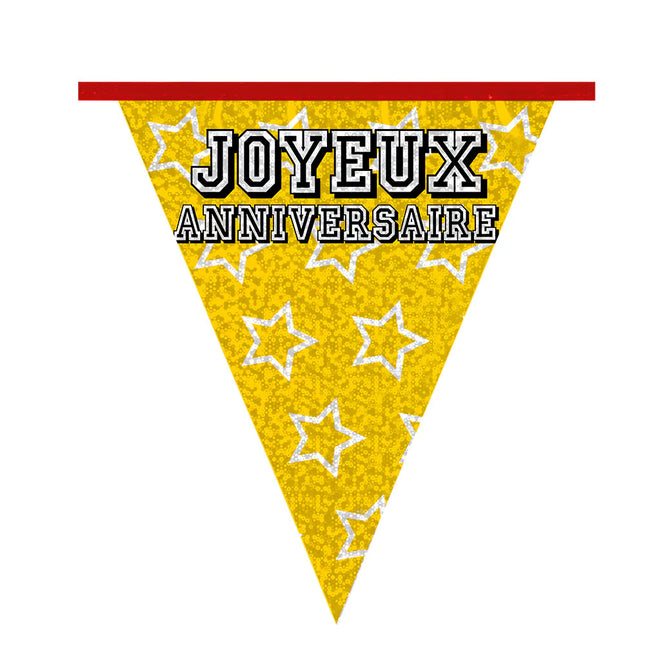 Guirnalda Joyeux Anniversaire Coloreada 8m