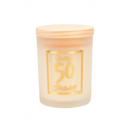 Vela perfumada 50 años Blanca