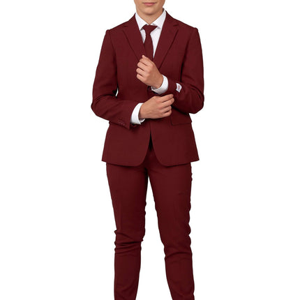 Traje Rojo Burdeos Niño Adolescente <tc>OppoSuits</tc>
