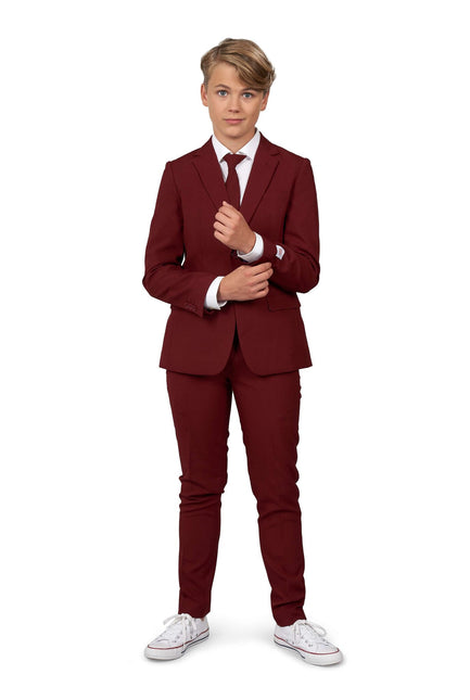 Traje Rojo Burdeos Niño Adolescente <tc>OppoSuits</tc>