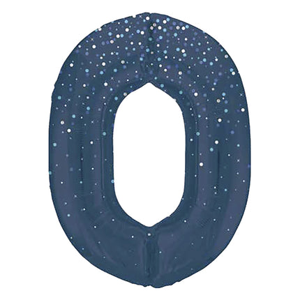 0 Año Figura Globo Azul Oscuro Lunares 86cm