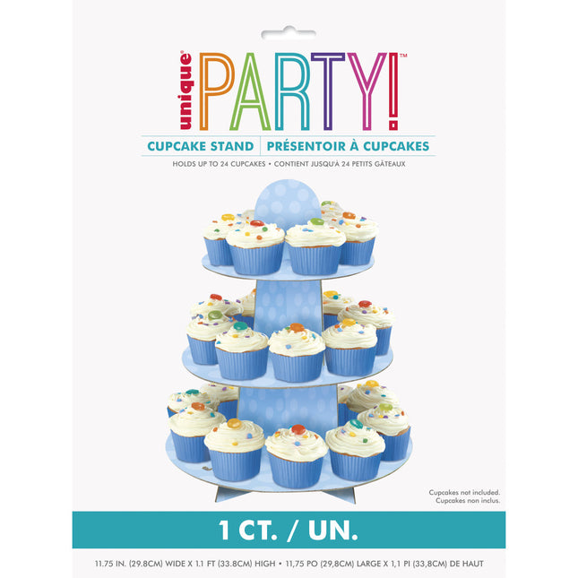 Cupcake Estantería Puntos Azul 34cm