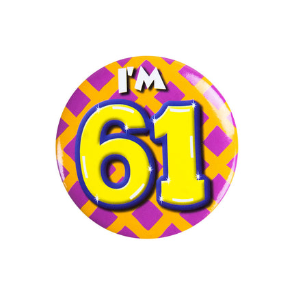 Tengo 61 años Botón 61 años 5,5cm