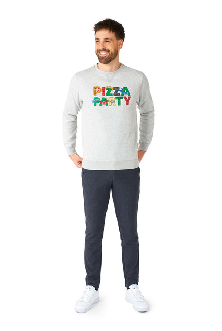 Sudadera Teenage Mutant Hero Turtle Pizza Party Hombre <tc>OppoSuits</tc>