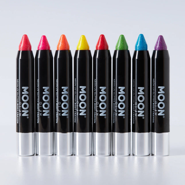 Moon Glow Neon UV Glitter Body Crayons Azul 3.2g