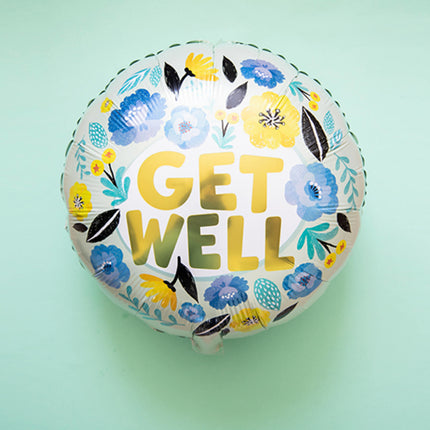 Globo de Helio Get Well Flowers Vacío 45cm