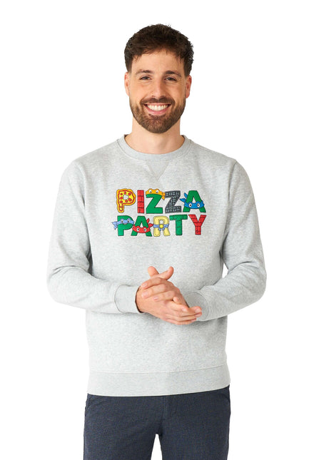 Sudadera Teenage Mutant Hero Turtle Pizza Party Hombre <tc>OppoSuits</tc>