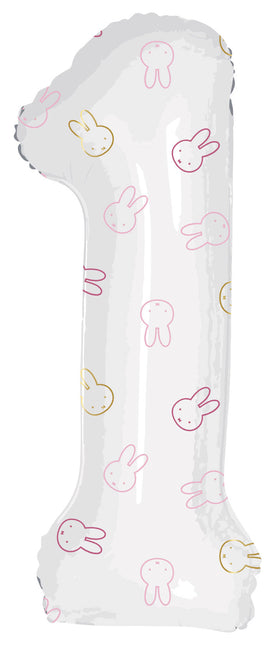 Globo Foil Figura 1 Miffy Rosa Vacío 1,06m