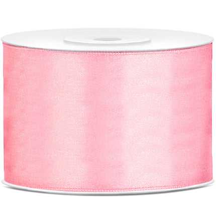 Cinta de raso rosa claro 50mm 25m