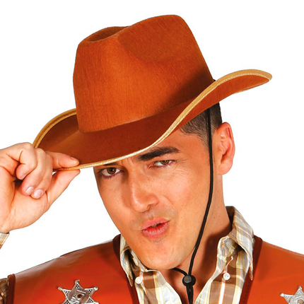 Sombrero Vaquero Marrón Naranja