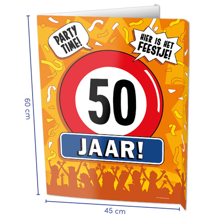 Cartel de escaparate 50 años 60cm