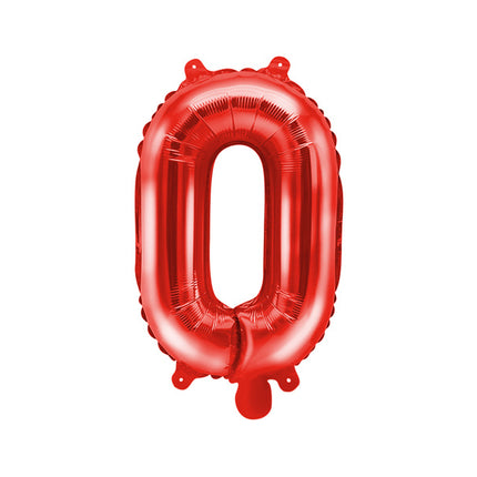 Globo Letra O Rojo Vacío 35cm