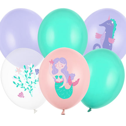 Globos Sirena 30cm 6pcs