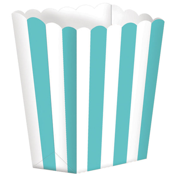 Bandejas para palomitas turquesa a rayas 5pcs