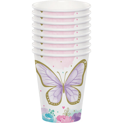 Vasos Mariposa 8uds.