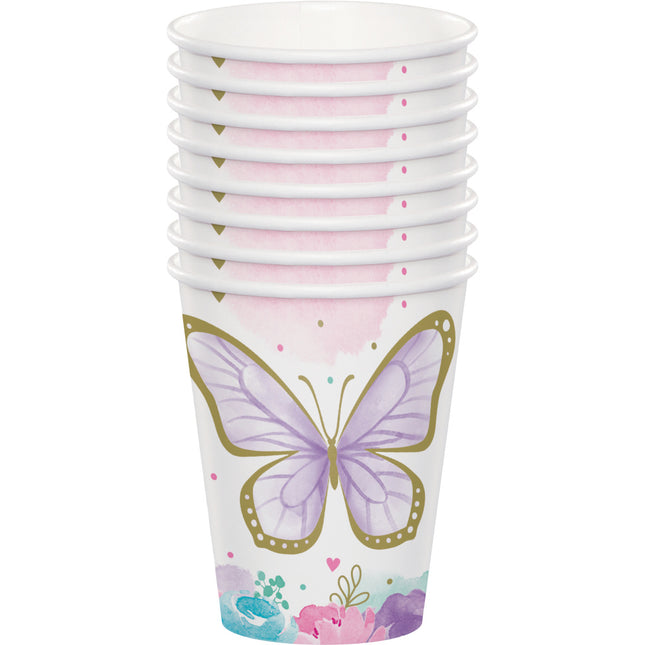 Vasos Mariposa 8uds.