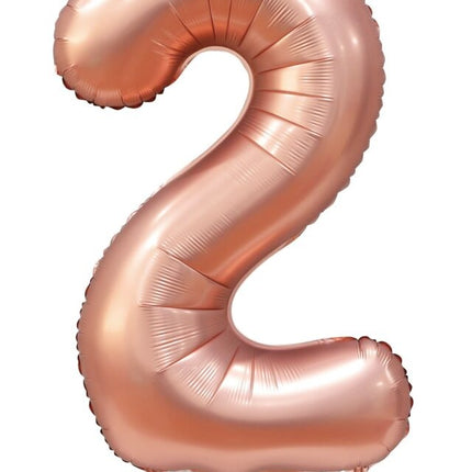Globo Figura Oro Rosa 2 Años Brillo 86cm