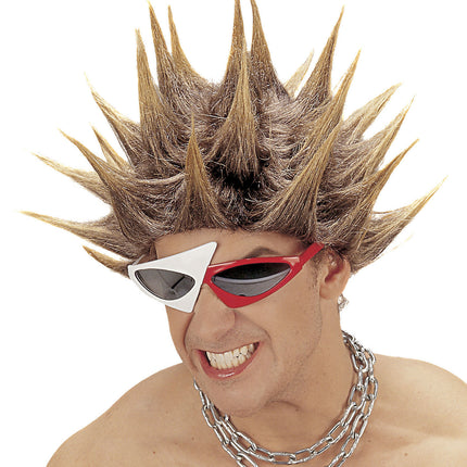 Peluca Rubio Marrón Punk