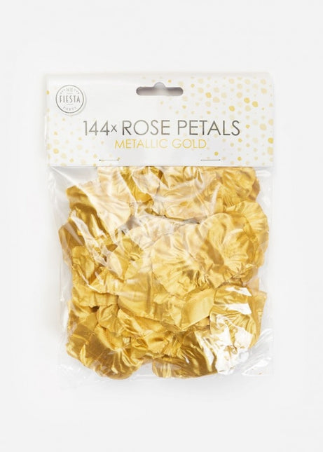 Pétalos de Rosa Dorados Metálicos 144uds.