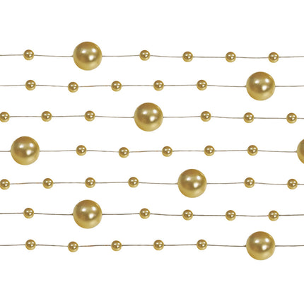 Guirnalda de perlas Oro 1,3m 5pcs