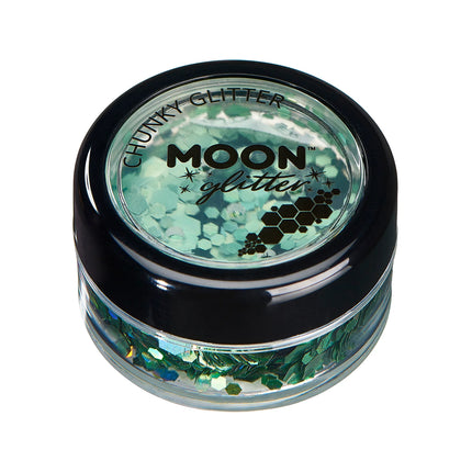 Purpurina lunar holográfica purpurina gruesa verde 3g