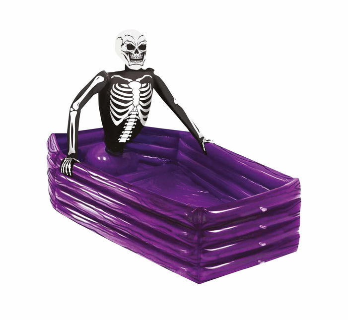 Decoración de Mesa Halloween Caja Esqueleto 1m