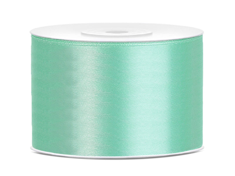 Cinta de raso verde menta 50mm 25m
