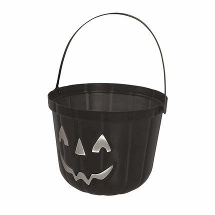 Cubo de caramelos de Halloween negro Calabaza 20cm