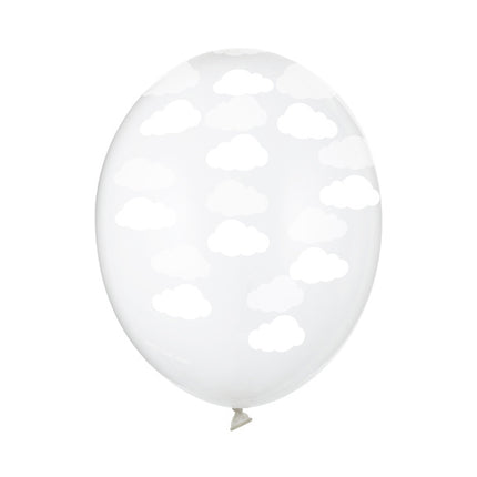 Globos Transparentes Nubes Blancas