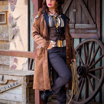 Chaqueta Vaquera Marrón Mujer