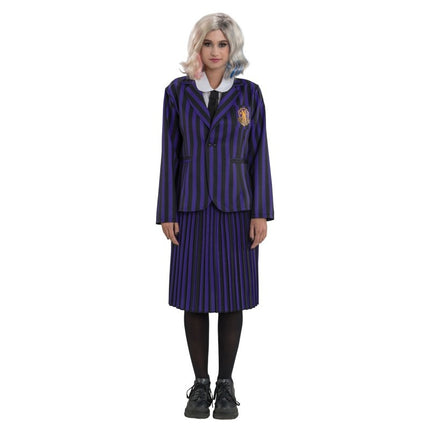 Disfraz Miércoles Uniforme escolar Negro/Morado