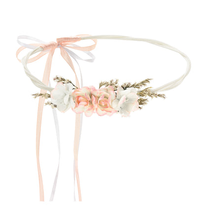 Diadema Floral Melocotón
