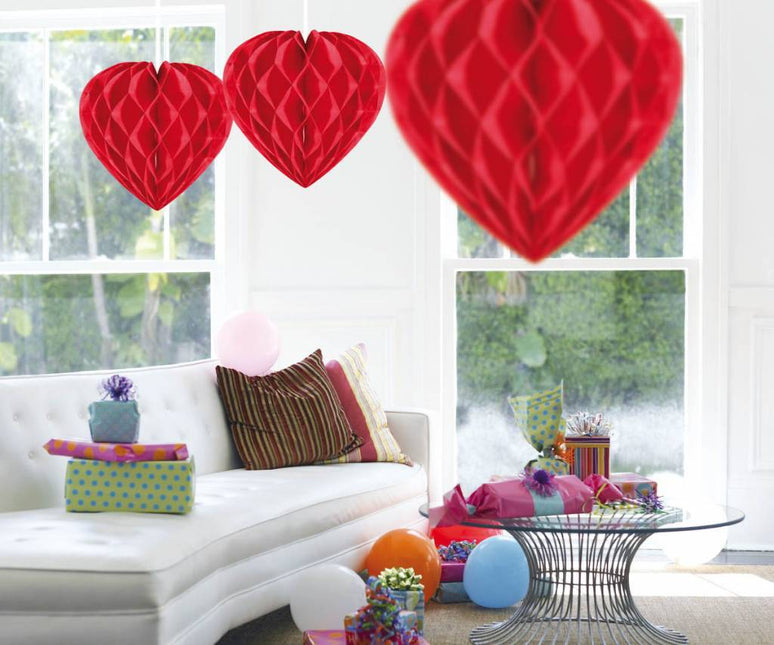 Panal Corazón Rojo 30cm