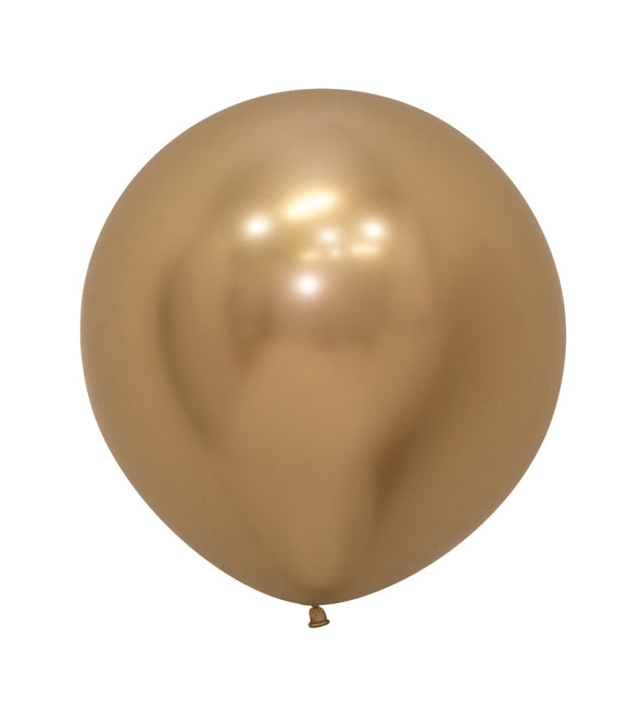 Globos Reflex Oro 61cm 3pcs