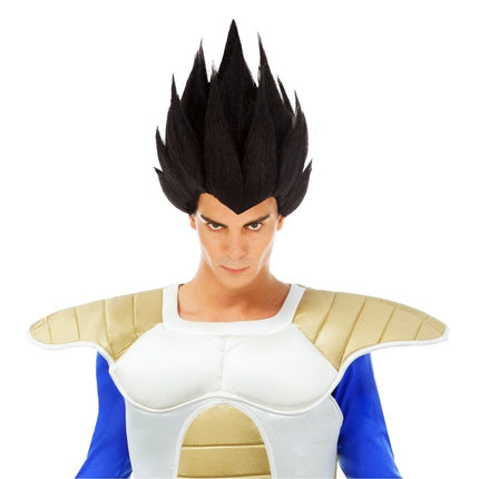 Vegeta Saiyan Peluca Negra Dragon Ball Z